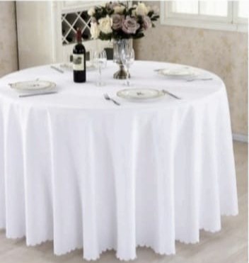 White round tablecloth
